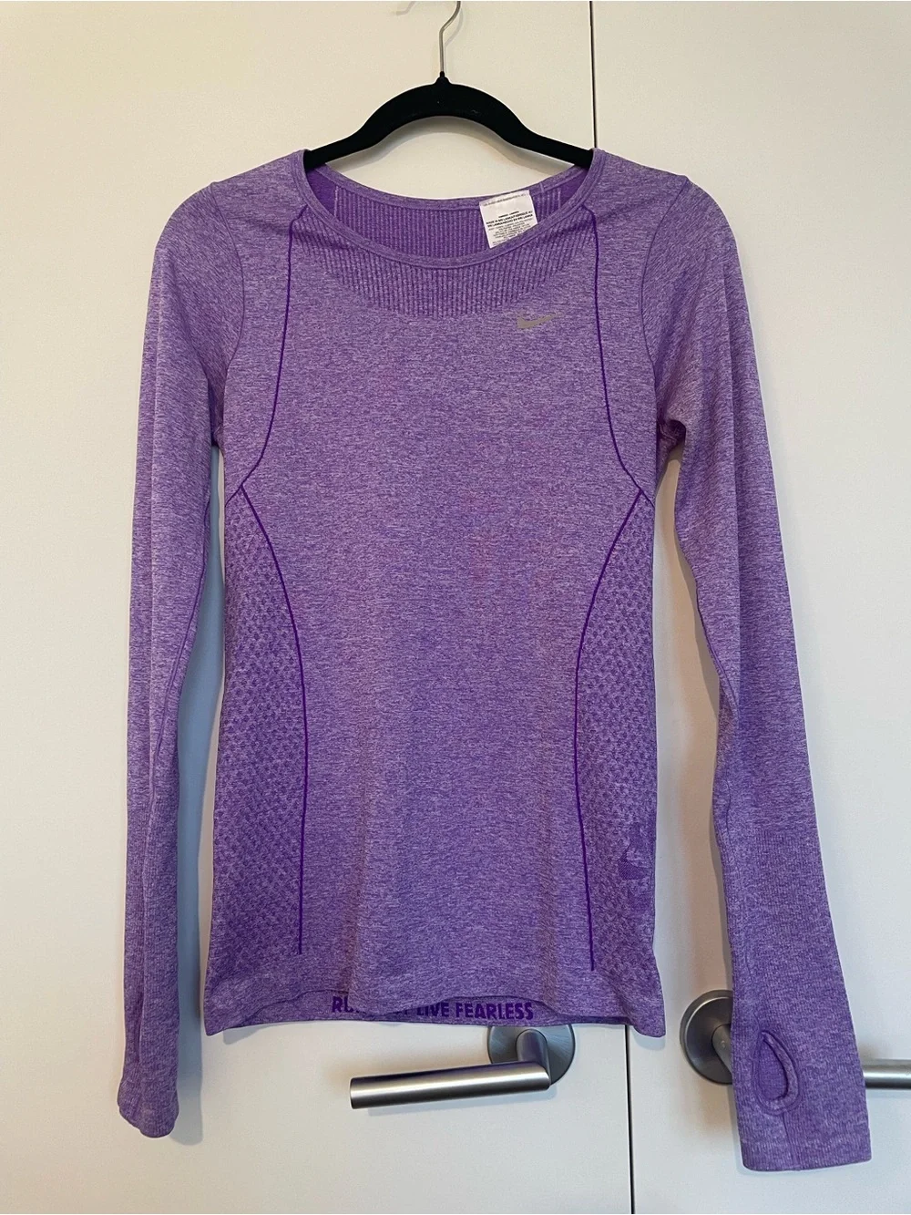 Nike Purple Seamless Long-Sleeve Running Top